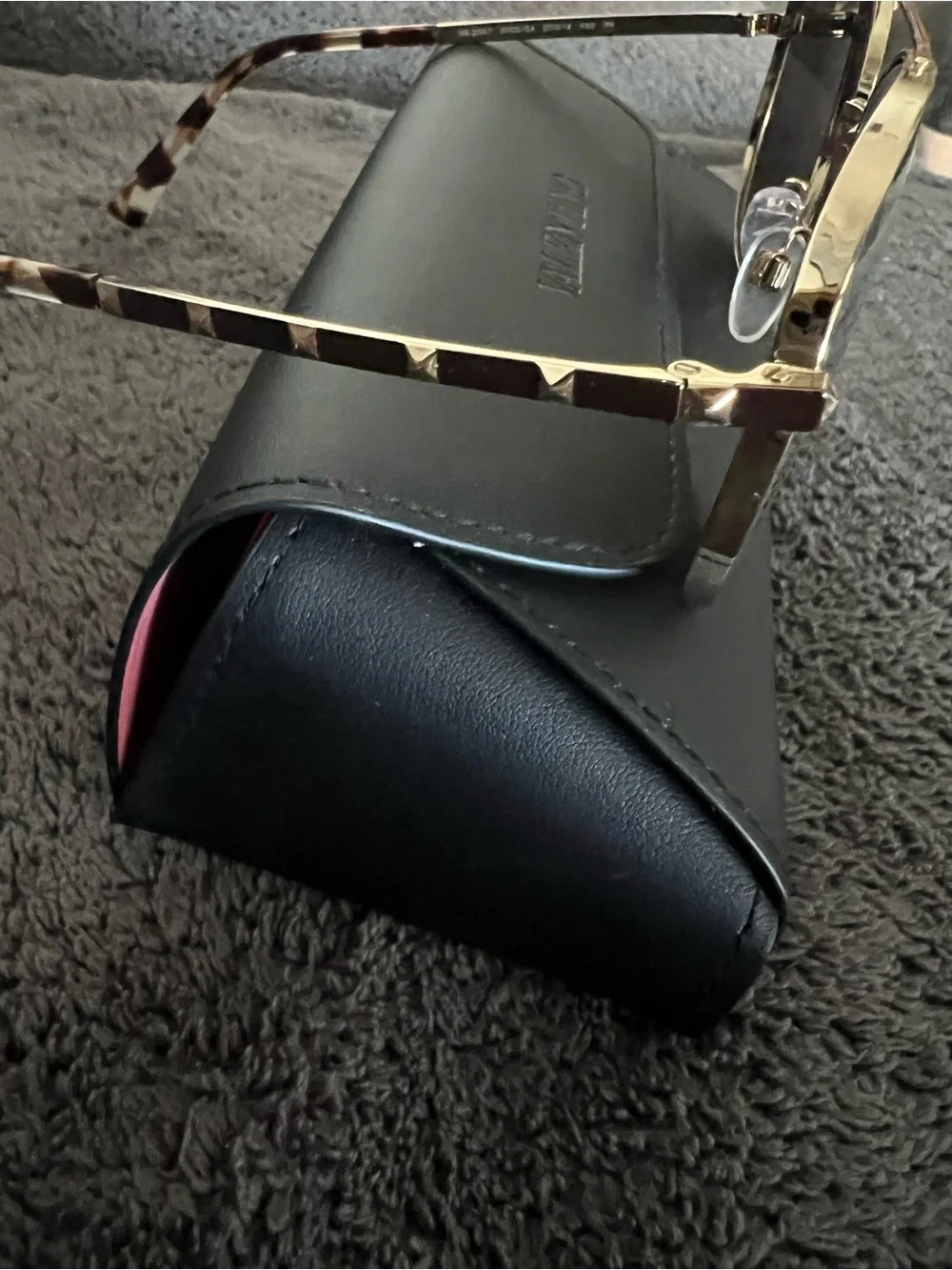 Valentino Garavani Aviator Sunglasses in Gold Frame with Brown Lenses